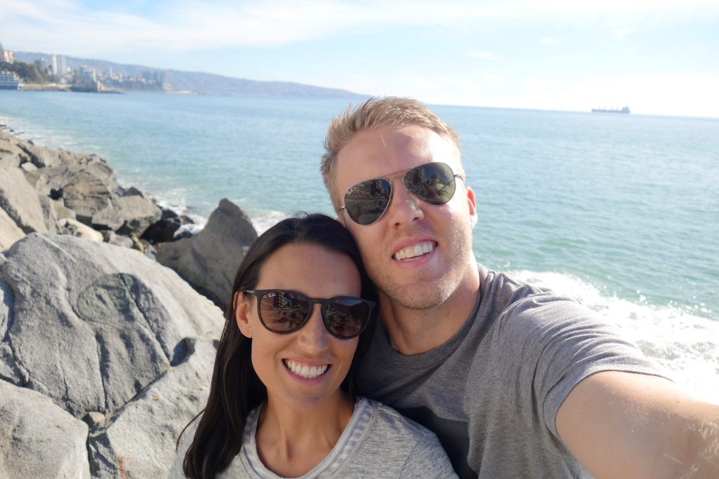 Beach walk selfie