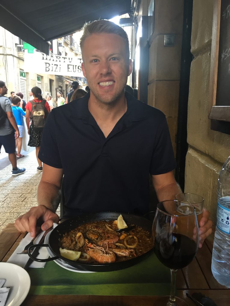 Eating all the Paella I can